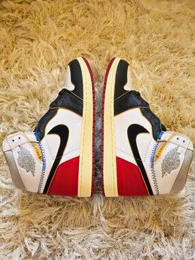 Union LA Air Jordan 1 High OG Black Toe Mens Size 12 BV1300-106